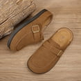 thumbnail image 5 of Pennysue Women Clogs Slip On Suede Mule Shoes Buckle Arch Support Comfortable Casual House Slippers Outdoor Work, 5 of 7