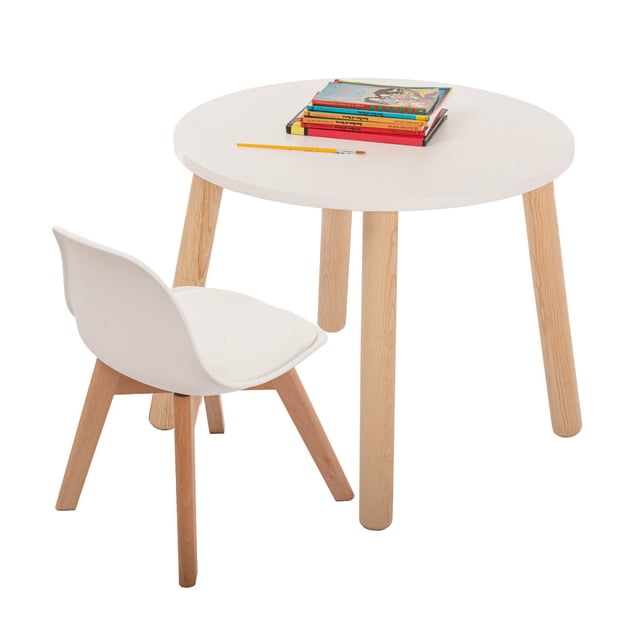 Mesa Circular Duduk Frankfurt Blanco Barniz