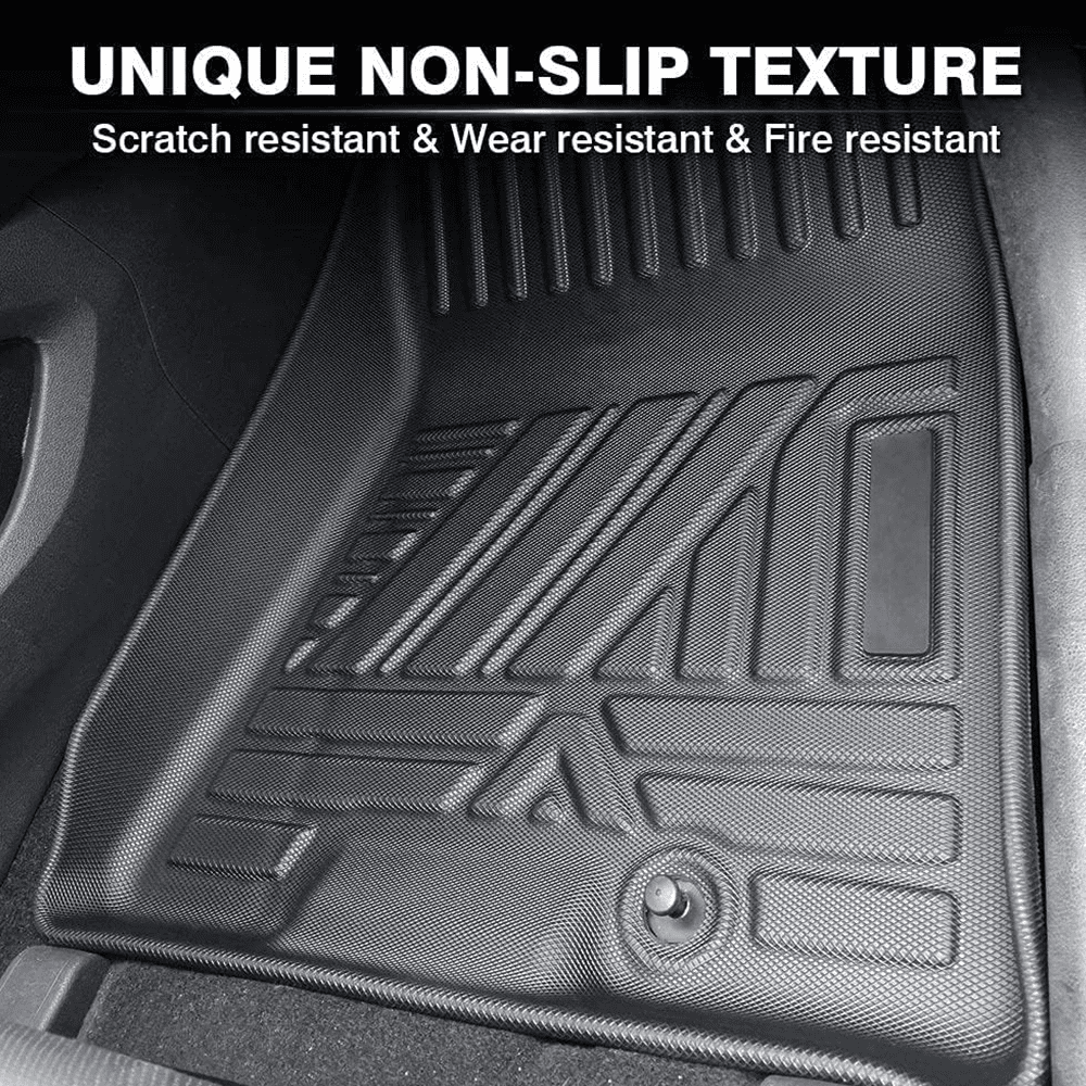 Car Floor Mats for 2016-2019 Chevy Cruze (No Fit 2016 Cruze Limited) - Custom Fit TPE Rubber Non-Slip Automotive Floor Liners, Easy to Clean All-Weather Car Mats