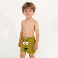thumbnail image 3 of Pantalones cortos infantiles con bolsillo, cordón elástico, estampados, estilo casual, bañador, cinco puntos., 3 of 8