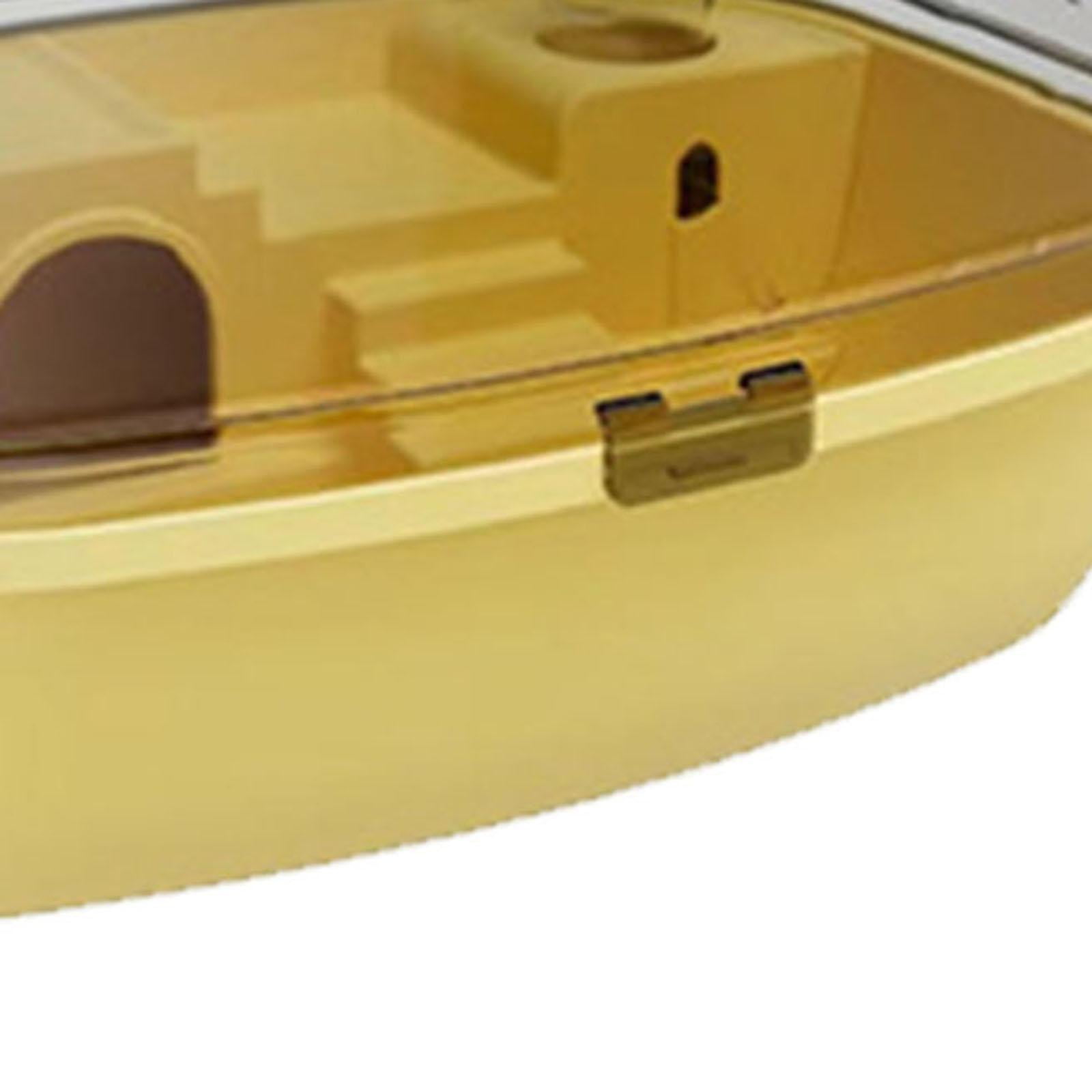 Bvdfgk Large Hamster Cage Openable Top Exercise Playing House Clear Gerbils Ventilation Yellow