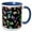 Blue/White, variant on 3drose, Colorful Retro Scooter Print - Black, 11oz Two-tone Yellow Mug