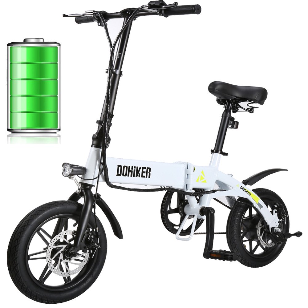 DOHIKER Folding Electric Bike, 270W/36V Lightweight E-Bike Collapsible