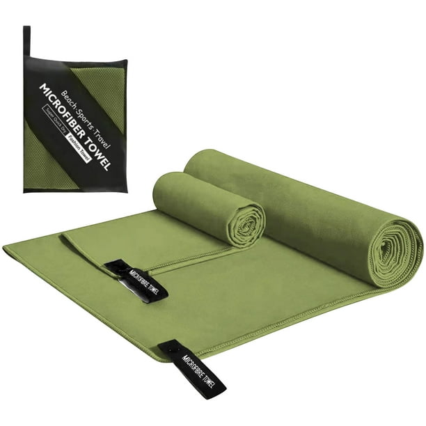 Fiudx Toalla Deportiva de Microfibra Superabsorbente, Secado Rápido, Fácil de Colgar, Multiusos para Gimnasio, Viajes, Playa y Camping. Tamaño: 40 X 80 Cm. Juego de 1 Pieza.
