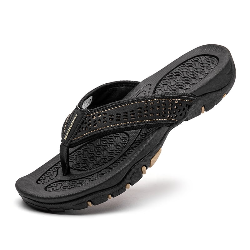 norocos Mens Sandals Light Weight Shock Proof Slippers Flip-Flops 