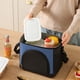 thumbnail image 3 of Bolsa térmica grande para almuerzo, lonchera térmica suave y refrescante para adultos, hombres y mujeres, azul oscuro (10 l, azul), 3 of 7