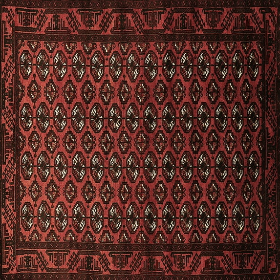 Ahgly Company Indoor Square Oriental Brown Industrial Area Rugs, 5' Square
