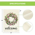 thumbnail image 5 of SPXUBZ Welcome Tulips and Lily Wreath Garden Flag Double Sided, Seasonal Spring Easter Mother's Day Yard Outdoor Flag 12x18 Inch, 5 of 7