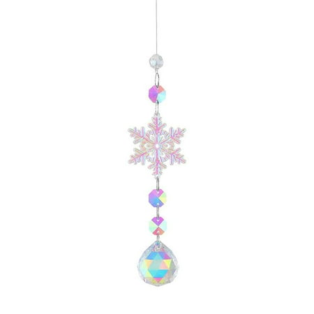 

OUHGE Christmas Crystal Snowflake Big Crystal Snowflake Winter Gifts For Her Handmade Rainbow Maker Window Home Gifts ❄