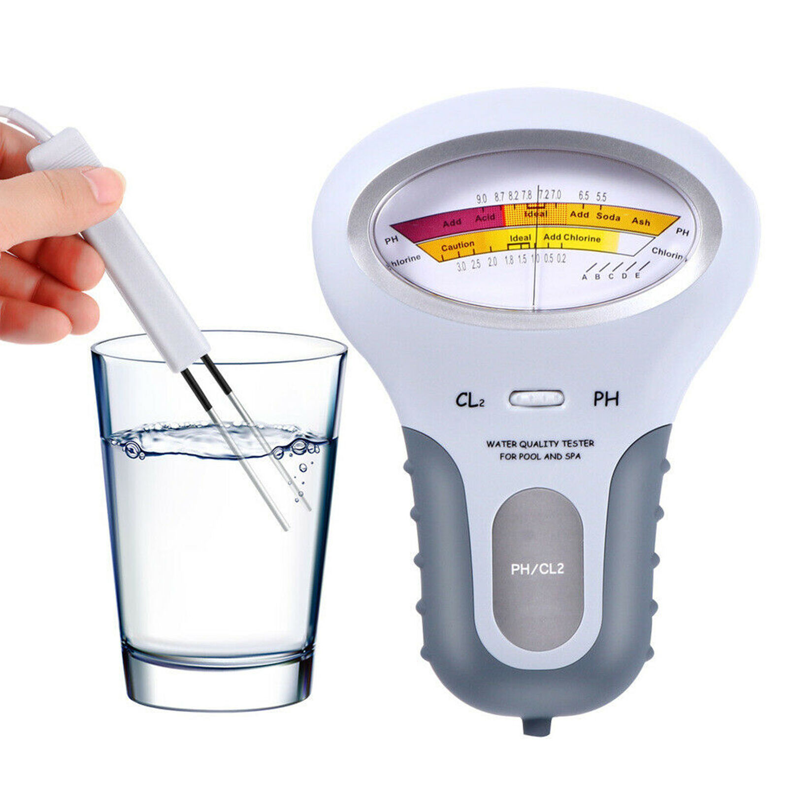 Water Quality PH&CL2 Chlorine Tester Level Meter For Swimming Pool Spa