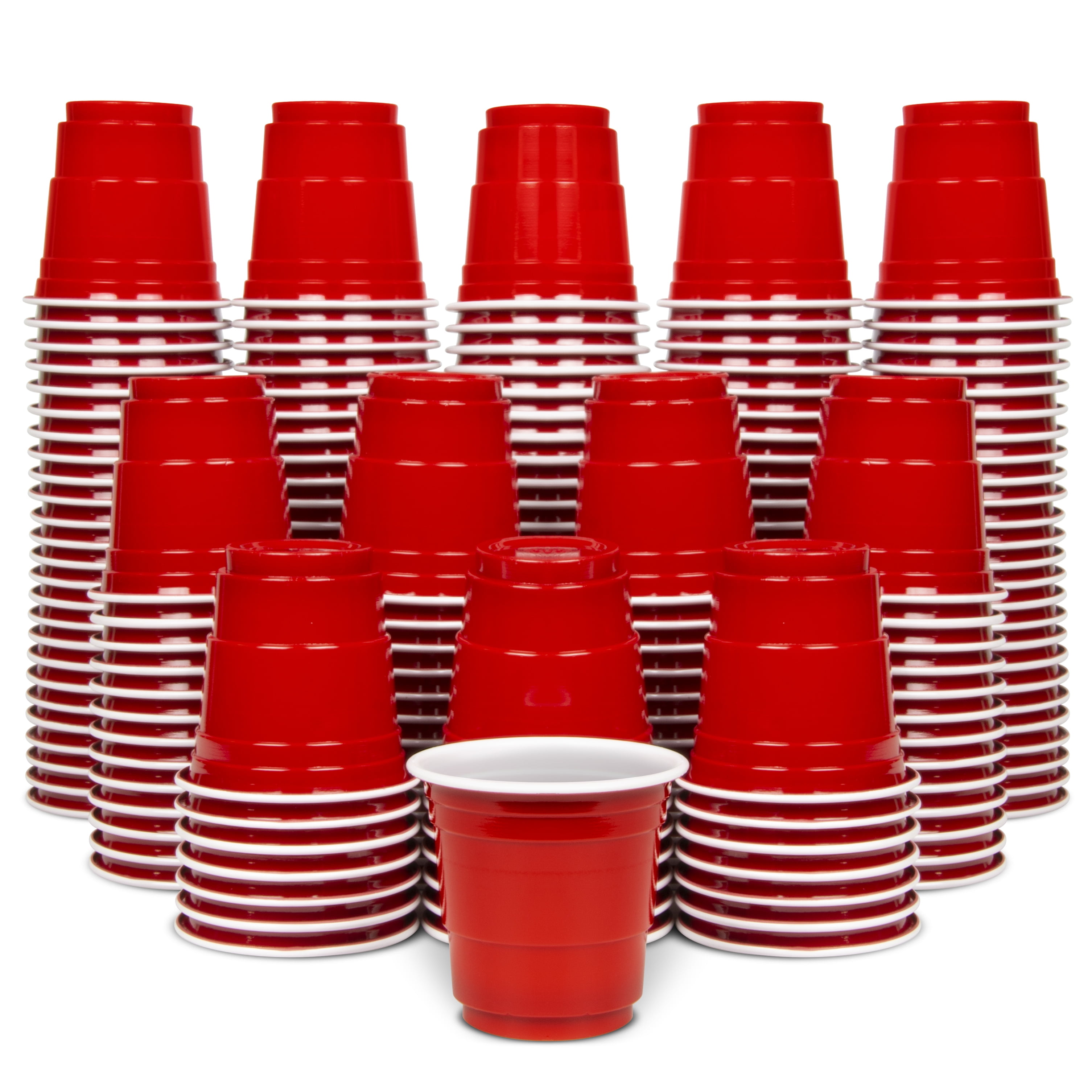 Disposable Mini 2oz Party Cups GoPong 2oz Plastic Shot Cups Pack of 200 