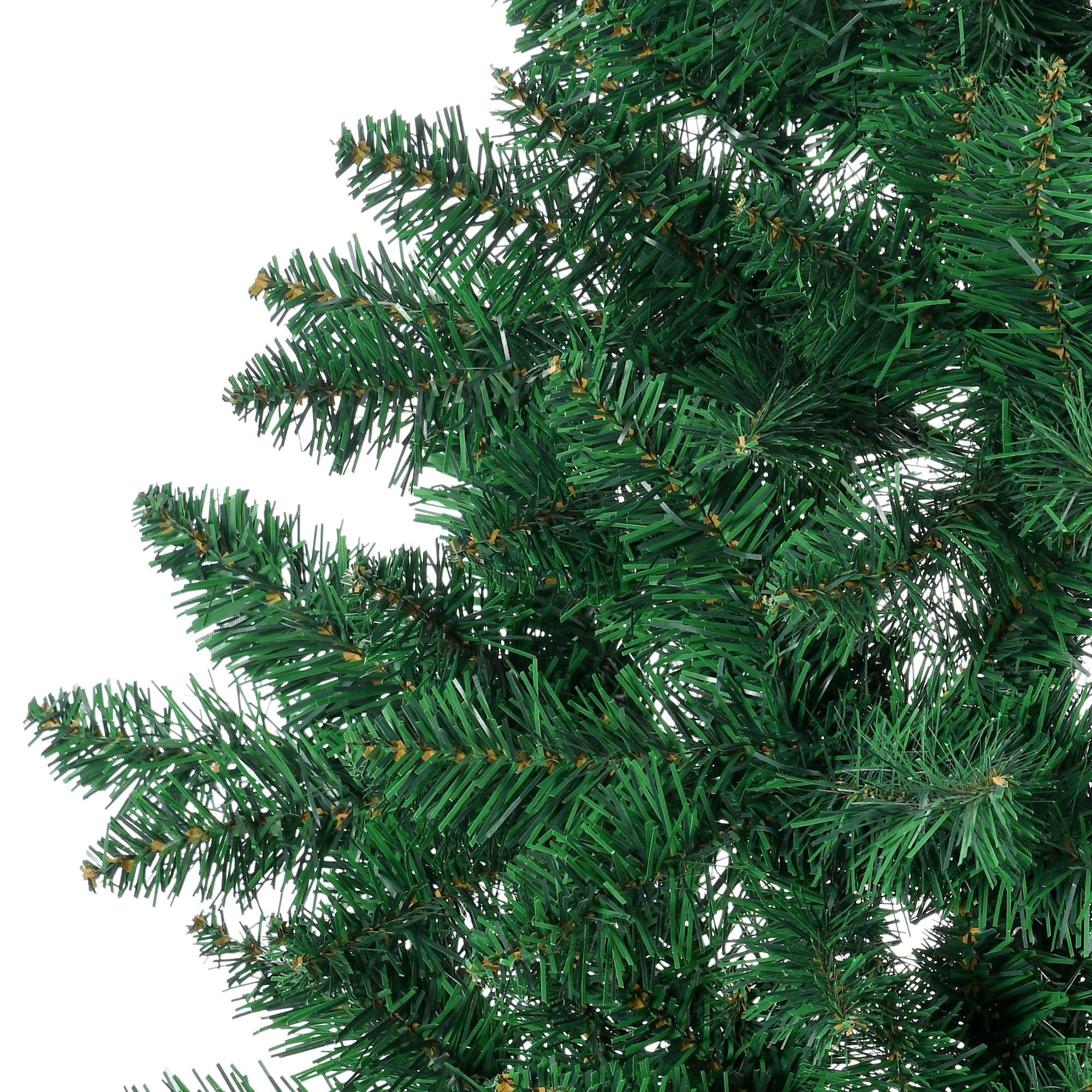 5 ft Artificial Half Christmas Tree with Auto Open Branches, Steel Base, 229 Tips, Indoor Wall Decor