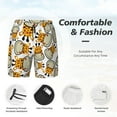 thumbnail image 5 of Lsque Mens Swim Trunks Giraffes Head Pattern - Bathing Suit Compression Liner - Beach Swim Shorts Swimwear - (S-3XL) - Stretch Quick Dry -X-Large, 5 of 9