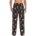 thumbnail image 3 of Uemuo Jumping Skull Pattern Men's Wide Leg Palazzo Lounge Pants with Pockets Light Weight Loose Comfy Casual Pajama Pants-XX-Large, 3 of 9