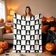 thumbnail image 4 of Halloween Decoration Outdoor Under $5.00!Halloween Printed Fleece Blanket Soft Throw Blanket Warm Cozy Decorative Nap Blanket All Season Flannel Blanket For Sofa Couch Bedroom Office And Halloween, 4 of 9
