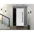 thumbnail image 4 of Front Exterior Prehung Steel Door / Deux 6072 Black Enamel / Side Exterior Window Sidelite / Entry Metal Modern Painted W36+16" x H80" Right hand Inswing, 4 of 6