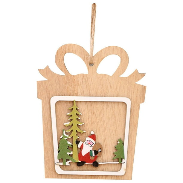 Xihbxyly Adorno de Copo de Nieve Hueco, Colgante de Madera para Árbol de Navidad, Elegante Decoración Navideña, Decoración Navideña Detallada, Decoración Familiar para El Hogar, Colgante Festivo para