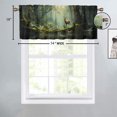 thumbnail image 4 of Deer Curtain Valances Foggy Forest Moose Nature Woodland Wildlife Animal Privacy Window Valances for Living Room Kitchen 54 by 18 in, 1 Panel, 4 of 6