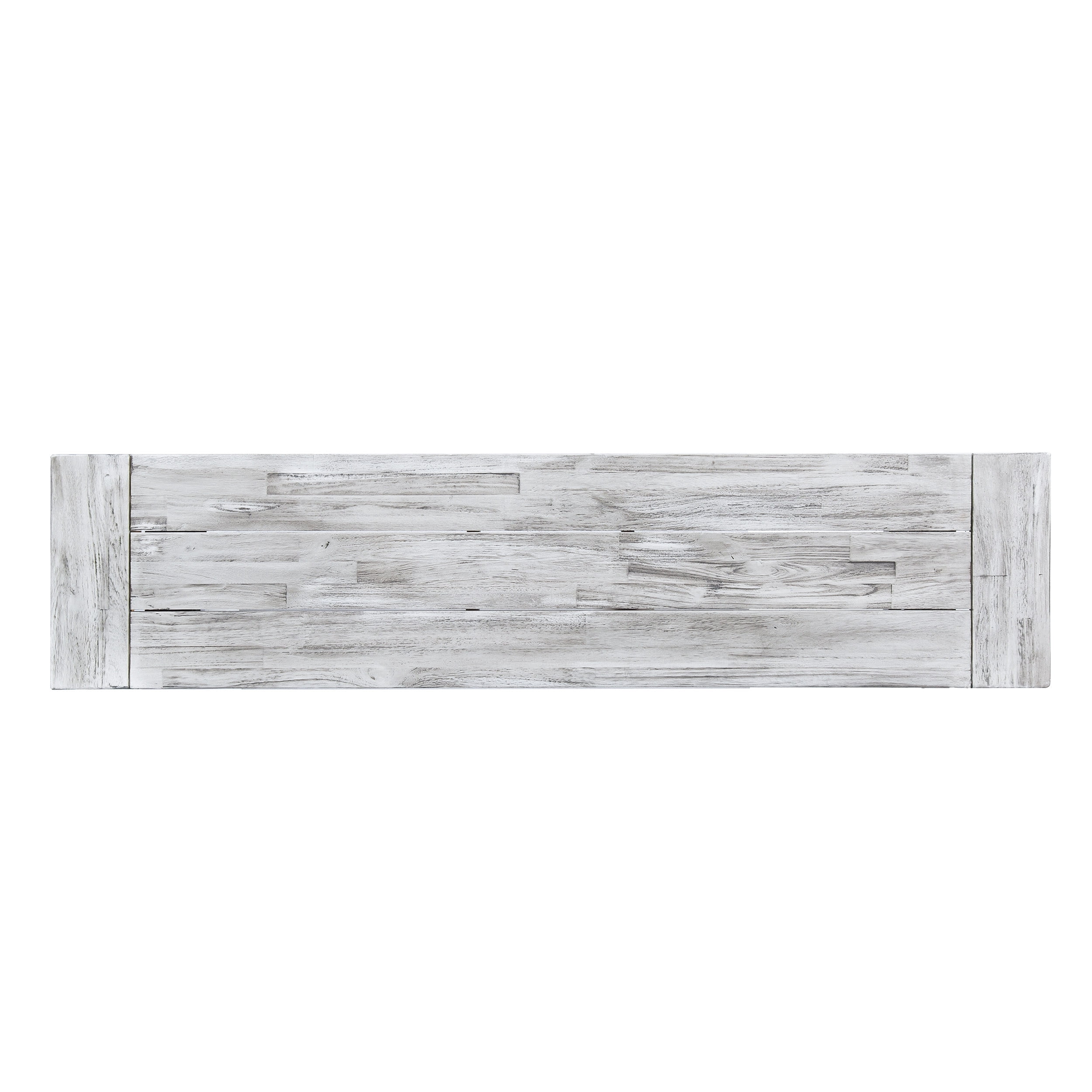 Outdoor Solid Wood Leisure Bench Set of 2, Sandblast Finished Acacia Wood Rest Seats for Patio Garden, Sandblasted Light Gray and Black