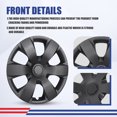 thumbnail image 4 of Hubcaps Wheel Covers 16 " Set of 4 Fit for 2007-2011 Toyota Camry / 2007-2011 Toyota Camry Hybrid Snap on Installation ABS+PC Material (Matte Black Painted), 4 of 8