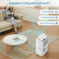 thumbnail image 6 of 14,000 BTU Portable Air Conditioner with Remote Control, 14000BTU air cooler, Portable AC for room up to 300 Sq Ft,White, 6 of 9