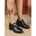 thumbnail image 5 of Women's Ankle Boots Low Chunky Heel Comfortable Short Fall Booties Shoes, 5 of 8