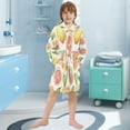 thumbnail image 5 of FORMRS Niños Bathrobe Unisex Hooded Robe Soft Plush Pajamas Sleepwear, Size 10-12T, Candy Orange, 5 of 7
