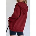 thumbnail image 3 of Sudadera con Capucha con Cierre para Mujer PRETTYGARDEN 2025 Roja Talle S, 3 of 8