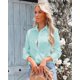 thumbnail image 4 of Camisas con botones, vestido entallado multitop para mujer, verde menta, 4 of 5