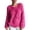 Hot Pink sweaters for women #4, variant on Women Fuzzy Shaggy Knit Sweater, Long Sleeve Round Neck Loose Pullover, Fluffy Cozy Relax Fit Jumper, Dressy Casual Knit Top for Party & Daily Look Hot Pink,S