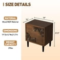 thumbnail image 4 of FOROUTIA Mid-Century Nightstand,2-Drawer Wood End Table for Bedroom,Living Room, Walnut, 4 of 6