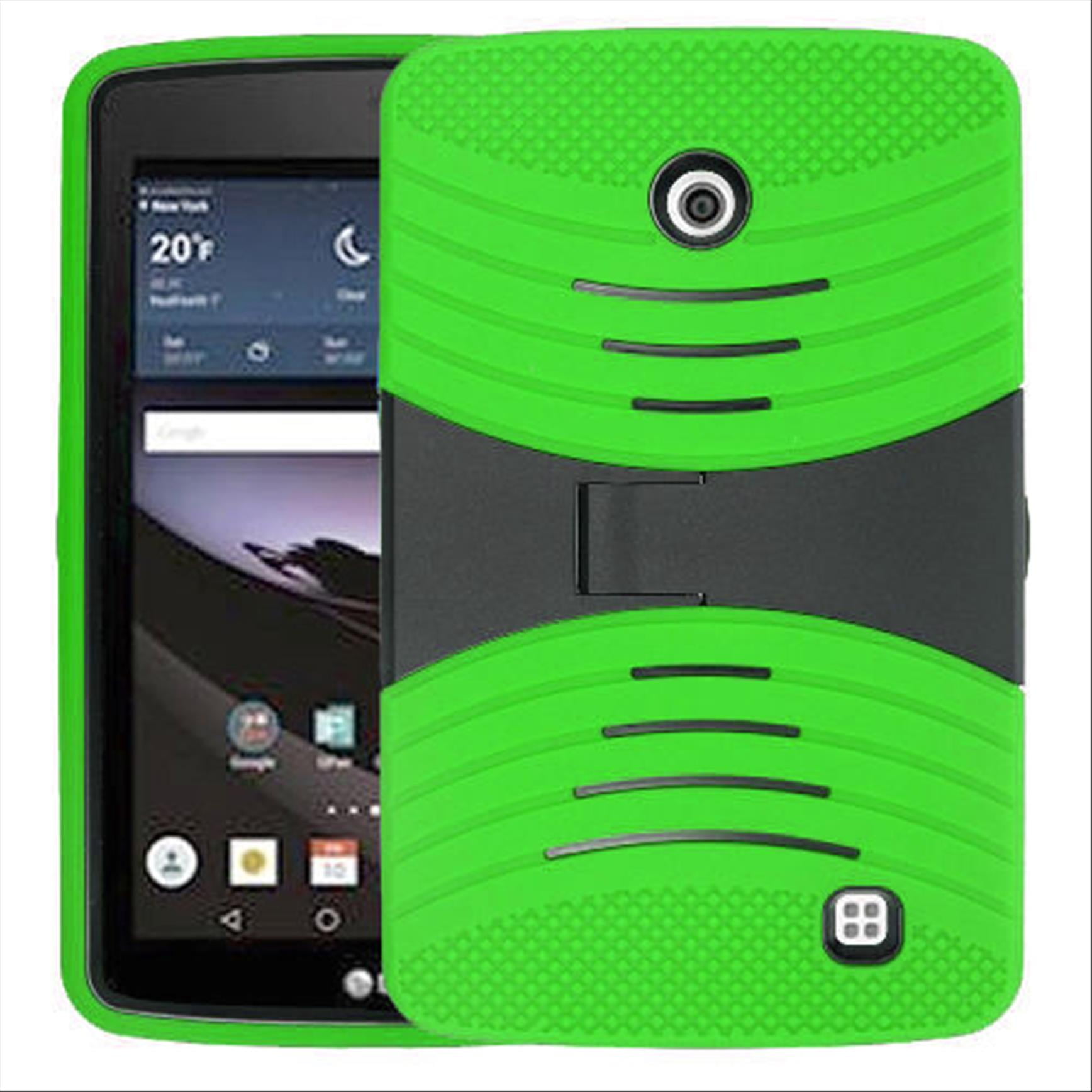 LG G Pad F 7.0 Hybrid Silicone Case Cover Stand Green