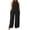 Black, variant on Women Jumpsuits Sleeveless Loose Solid Stretchable Wide Leg with Pockets All Season Casual Wear