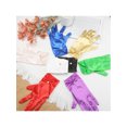 thumbnail image 6 of INSPIRE CHIC Women's Glove Satin Bead Decor Full Finger Wrist Length Short Gloves for Elegant Wedding Purple, 6 of 6