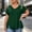 Green, variant on Women's Plus Size V-Neck T-Shirt, Short Sleeve with Crisscross Cutout Details, Casual Slimming Tee Purple XXL