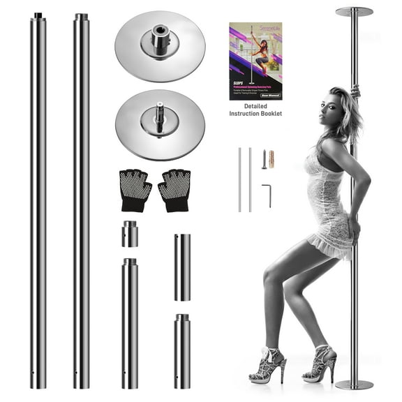 SereneLife Professional Spinning Dancing Pole - Portable & Removable Fitness Pole, Great For Training & Exercise