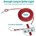 thumbnail image 5 of Dog Tie Out Cable 50 Feet - Dog Leash for Outdoor Camping Yard Training Heavy Duty Tie-Out Cable for Medium Large Dogs Up to 250 Pounds, 5 of 8