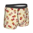 thumbnail image 2 of KLL Cartoon Popcorn Men's Cotton Boxer Briefs Underwear-Medium, 2 of 8
