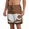 thumbnail image 2 of Naloa Coffee Cafe Cup Men's Beach Shorts, Surfing shorts, Swim trunks, Quick Dry Swim Trunks for Surfing Beach Fun - 3X-Large, 2 of 9