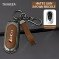 thumbnail image 3 of For Mercedes Benz GLC43 Car Key Case Zinc Alloy Leather Car Key Cover G500 GLB GLC ML C 3 buttons Car Key Shell, 3 of 9