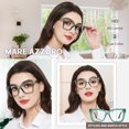 thumbnail image 4 of MARE AZZURO Oversized Reading Glasses 6.00 Women Fashion Large Readers 100 125 150 175 200 225 250 275 300 350 400 500 600 (Green, 6.0), 4 of 8