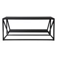 thumbnail image 3 of SEI Furniture Argall Metal Cocktail Table with Glass-Top in Black, 3 of 3