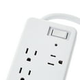 thumbnail image 5 of onn 7-Outlet Surge Protector with 1 USB Port, and 1 USB-C Port, and 2.5' Power Cord, White, 5 of 7