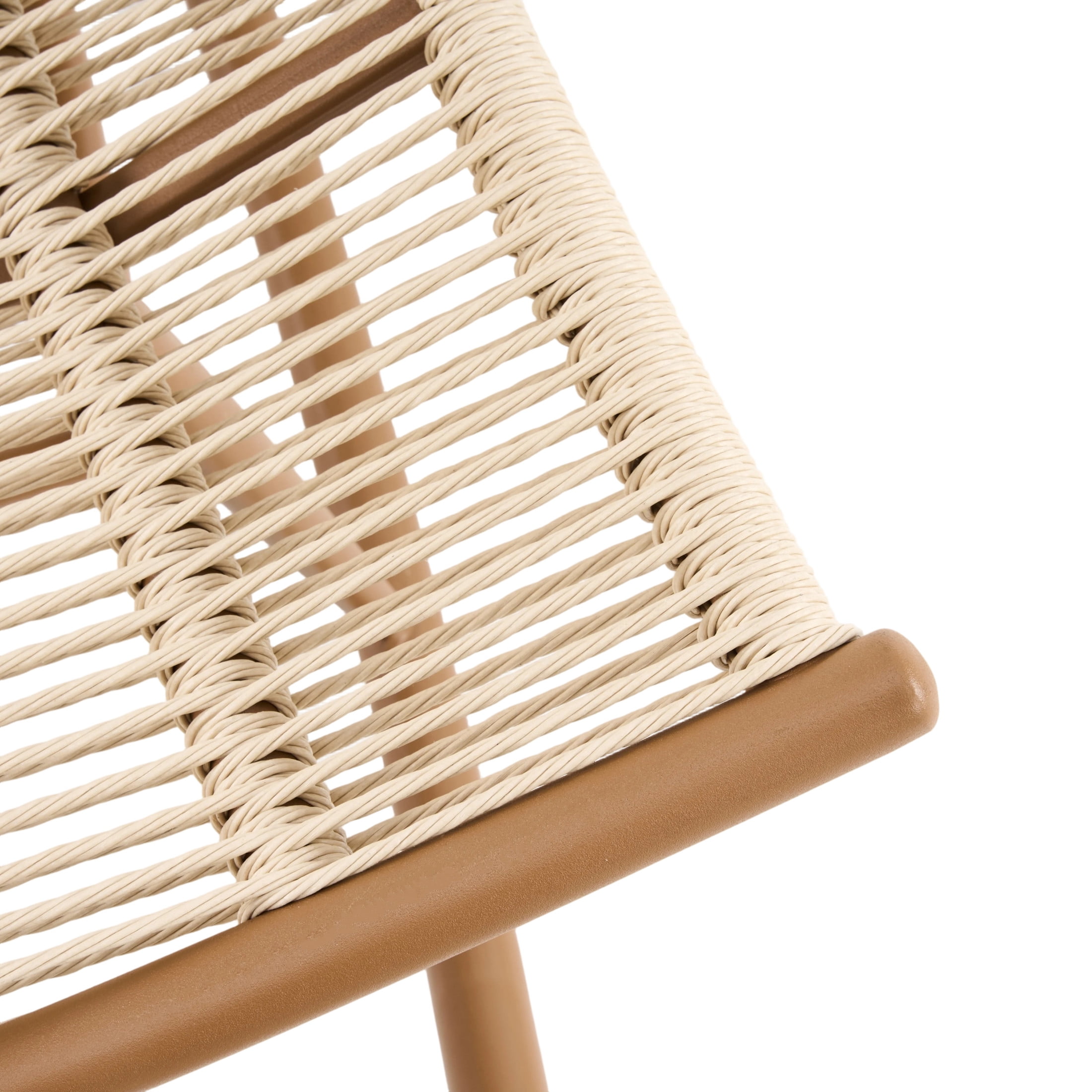 Christopher Knight Home 2-Piece Smooth Arc Outdoor Rocking Chair with Acacia Cross-Stretcher Side Table, Beige