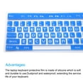 thumbnail image 4 of Pc Keyboard Cover Skin Silicone Desktop Keyboard Skin 17.3"x5.3" Blue 1Pcs, 4 of 5