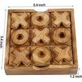 thumbnail image 2 of Smmoma Tic Tac Toe & 4 in a Row Tables Game Set, Classic Board Line Up 4 for Living Room Rustic Table Decor and Use as Game Top Wood Guest Room Decor Strategy Board Games for Families, 2 of 6