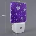 thumbnail image 2 of Honeii Dark Purple Snowflakes Print LED Night Light with Light Sensor, Night Lights Plug Into Wall,Ideal for Bedrooms and Hallways-UK, 2 of 7