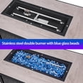 thumbnail image 2 of OuterMust 42”Outdoor Propane Fire Pit Table, 50,000 BTU Gas Hand-Woven Rattan Fire Pit with Lid & Blue Glass Bead for Patio Deck Garden, 2 of 7