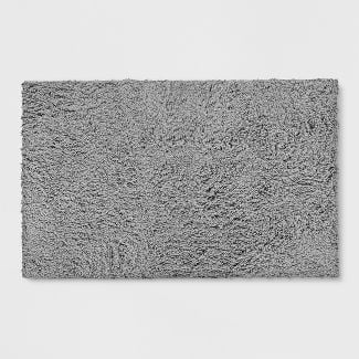 2'6"x3'10" Washable Plush Shag Accent Rug Gray - Room Essentials™