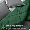 thumbnail image 4 of Bare Home Ultra-Soft Reversible Comforter - Goose Down Alternative - Twin/Twin XL, Gray/Forest Green, 4 of 8